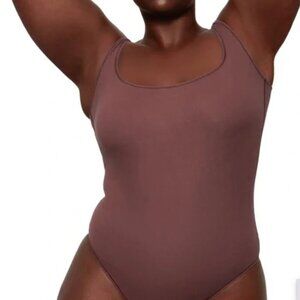 Skims Purple Sleeveless Ribbed Body Suit - S